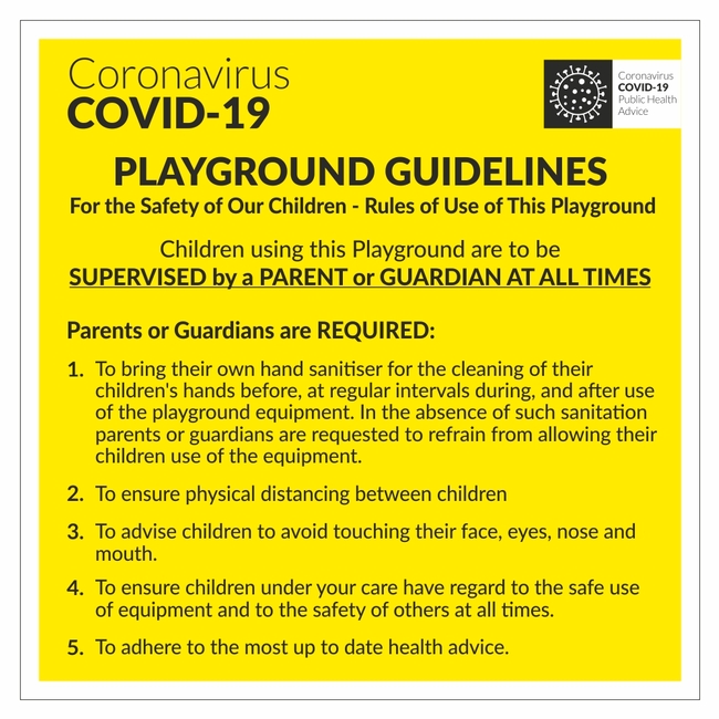 COVID19 Playgrounds Guidelines COVID19 Social Distancing
